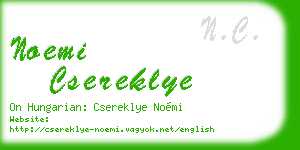 noemi csereklye business card